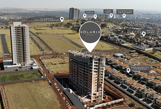 Mapa de localização do Solaris Residencial em Ribeirão Preto